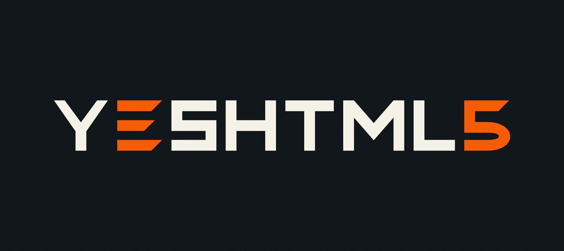 어두운 지면 위 YESHTML5 워드마크 적용 예